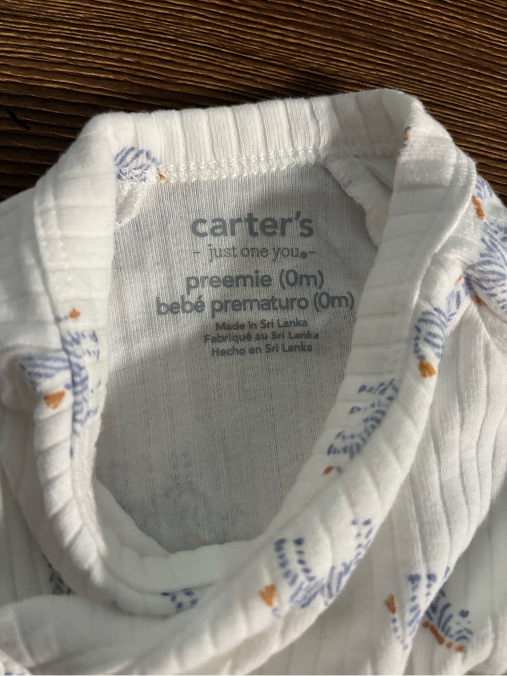 🎉(Preemie) Carter’s Ribbed Zebra 2 PC Set - Picture 6 of 6